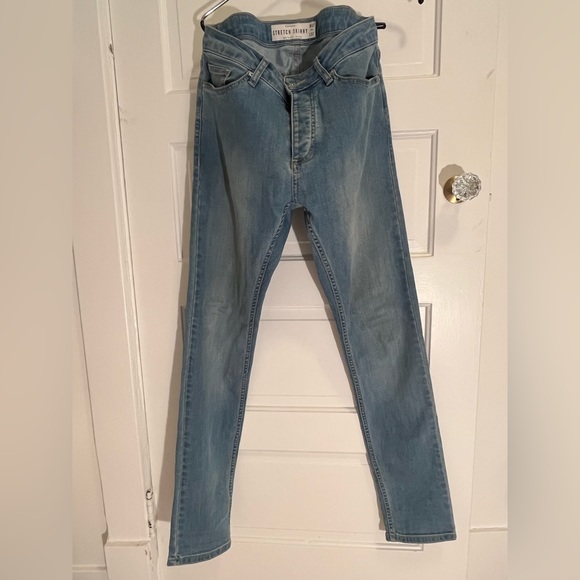 Topman Stretch Skinny blue jeans size 32 - Picture 1 of 6